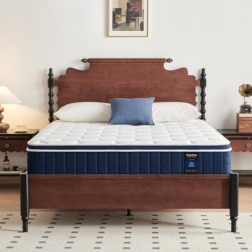 Inofia Ace Hybrid Mattress 120 x 200 cm H3 Firm Mattress with Breathable Memory Foam and Independent Bagged Springs, 7 Ergonomic Zones, Extra Comfort for Adults and Children