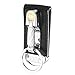 SODIAL(R) Wide Black Belt Loop Split Ring Metal Keychain Key Holder