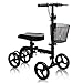 Knee Scooter All Terrain - Give Me Deluxe Medical Steerable Foldable Knee Walker for Broken Leg, Foot, Ankle Injuries Come with Orthopedic Seat Pad - Compact Crutches Alternative in Black
