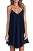 LILBETTER Women's Summer Spaghetti Strap Sundress Sleeveless Beach Slip Dress