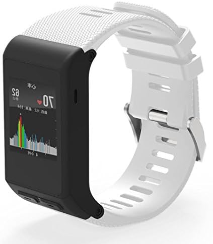VESNIBA New Fashion Sports Silicone Bracelet Strap Band For Garmin vivoactive HR (White)