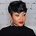 AIWEISE Human Hair Short Pixie Wigs for Black Women Short Human Hair Curly Wigs Short Black Wigs for African Americans