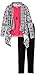 Emily West Girls' Big Tunic with Cardigan Legging and Tassle Necklace