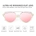 Livhò Sunglasses for Women, Cat Eye Mirrored/Transparent Flat Lenses Metal Frame Sunglasses UV400 (Gold Pink+Black Grey)