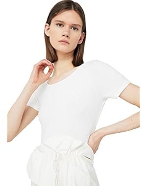 Mango Women's Bow Textured T-Shirt