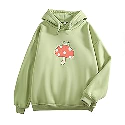 KEEVICI Women Cute Frog Sweatshirt Kawaii Mushroom