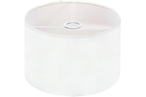 FFKJDM Drum Lamp Shades for Table Lamps 12"x12"x8" Linen Lampshade Easy Assembly Lamp Shade with E27 to E26/E14 Adapters for Floor Lamps Bedside Lamps Pendant Lights, Beige (1.65" Spider)