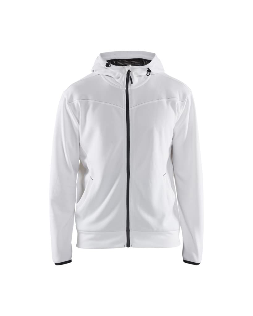 Blaklader 336325261098L Zip Hoodie White/Dark Grey, Large