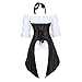 Steampunk Corset Dress for Women Off Shoulder Blouse Corset Top with Gothic Skirt 3 Piece Outfits