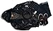 SlideBelts Top Grain Leather Ratchet Belt (Black with Matte Black Buckle, Up to 48
