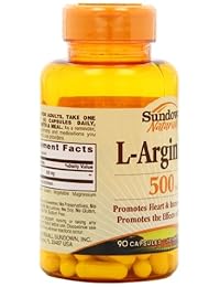 Sundown Naturals L-Arginina 500 mg, 90 °Cápsulas, SUNDOWN804872, 2, 2