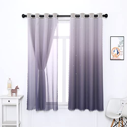 ZJXSNEH Blackout Star Curtains Stars Blackout