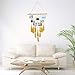 Wall Hanging Photo Display,Macrame Wall Decor Photo Organizer Tassel Wall Hangings Thanksgiving Gift Christmas Decorations(Yellow)