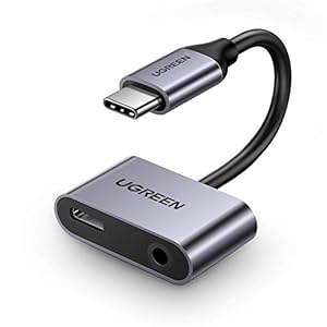 UGREEN USB C Jack Adapter en USB C Oplader 2-in-1 Splitter Hoofdtelefoon Adapter voor Huawei P30 Pro, P20 Pro, P20, Mate…