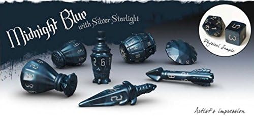 Polyhero Dice The Rogue Set Midnight Blue Dice