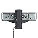 VonHaus 1x Floating Wall Shelf with Strengthened Tempered Glass - Adjustable - Black - DVD Players/Cable Boxes/Games Consoles/TV Accessories