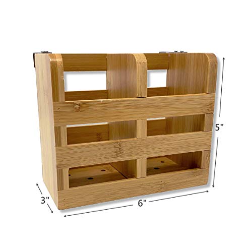 Bamboo Utensil, Flatware Drying Holder Dish Rack Caddy Flatware