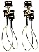 Creative Hobbies® Lamp Shade Light Bulb Clip Adapter Clip on with Shade Attaching Finial Top, Gold Color | 2 Pack