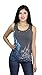 Harley-Davidson Womens Chemistry Wing with Flames Laser Cut Detail Charcoal Sleeveless Tank