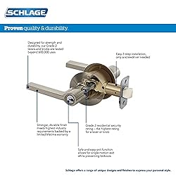 Schlage F51A LAT 619 CEN Latitude Door Lever with