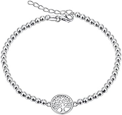 Sterling Silver Tree of Life Design 7+1 Inch Bracelet - New Arrival