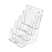 Deflecto 77901 Four-tier multi-compartment medium size docuholder, 6-1/2wx6-1/4dx10h, clear