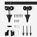 LDI BUILD 3ft Mini Sliding Barn Door Hardware Kit, Unique Design Hanger, Easy installation, Quality Roller, Perfect for Cabinets, TV Stands For 18