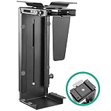 EleTab Adjustable Under Desk Computer Mount Wall PC Mount Computer Case Holder with 360-degree Swivel