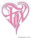 Pnk Fox Heart Tribal Decal Vinyl Sticker Graphics|UR Impressions|Car Truck SUV Van Wall Window Laptop|PINK|5.5 X 4.8 Inch|URI278