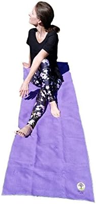 Yoga Mat Towel - Improve Mat Grip and Reduces Slipping During Your Hot Yoga, Bikram Yoga and Pilates Session - Super Absorbent Micro Fiber, Machine Washable - Full Money Back Satisfaction Guarantee