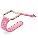 Fitbit Blaze Bands, UMTELE Sport Silicone Replacement Strap with Rose Gold Frame for Fitbit Blaze Smart Fitness Watch Pink/Red