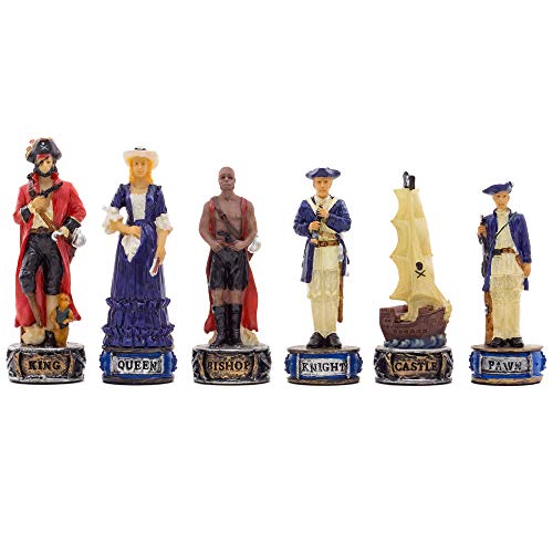 Regencychess The Pirates Vs Navy Hand Painted Themed Chess Pieces by Italfama