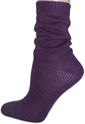 The Alpaca Collection, 100% Alpaca Wool Knit Socks African Violet Medium