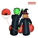 GOOSH Halloween Blow-up Inflatable Ghost in Pumpkin and Green Face Witch Combo for Halloween Outdoor Yard Decoration (5 Foot Tall)
