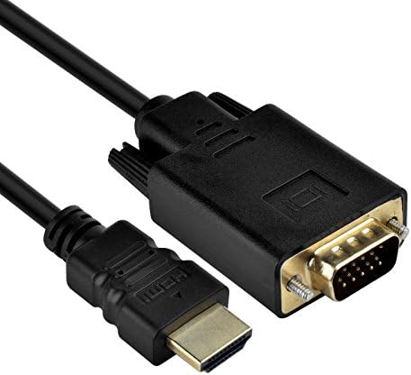 HAOTAN HDMI to VGA Cable 1080P Gold Plated Active Video Adapter HDMI Digital to VGA Converter Cable(6 Feets/1.8 Meters)