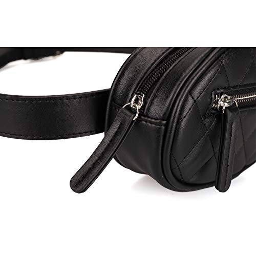 Glitzall Waist Bags with Adjustable Strap Fanny Packs for Women PU Leather Belt Bag Fanny Pack Crossbody Bag