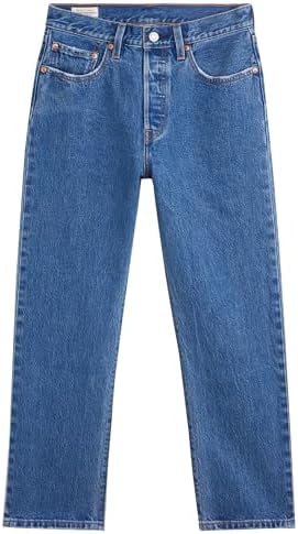 Damen Jeanshose 501 Crop High Rise, Straight Fit, Blau (Jazz Pop), W27/L26