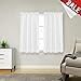 Waffle Woven Cafe Curtains Waterproof Kitchen Window Curtain Sets 2 Planes