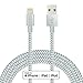 IDiSON 4Pack 3ft Apple MFi Certified iPhone Lightning Cable Braided Nylon Fast Charger Cable Compatible iPhone 11 X XR XS MAX 8 Plus 7 6s 5s 5c Air iPad Mini iPod (Gray White)