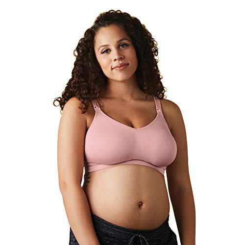 BRAVADO! DESIGNS Women's Body Silk Seamless Nursing Bra and Maternity Bra, Dusted Peony, XX-Large