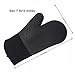 Silicone Shell Kitchen Oven Mitts for Heat Resistant 500 Degrees with Waterproof, Set of 5 Oven Gloves for BBQ Cooking Set Baking Grilling Barbecue Microwave Hot mitt Grey
