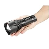 Comunite S31 1200 Lumens Cree T6 XM-L LED Ultra Bright Flashlight, 4 Modes High/Low/Strobe/Zoomable Adjust Camping, Hiking Emergency Use