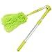 Homiom Microfiber Ceiling Fan Duster and Cleaner, with Long extendable for high Ceiling,1 Pack, 54 inches - with Bendable Extension, Perfect dusters for Cleaning Bright Green
