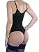 Camellias Women Seamless Firm Control Shapewear Zipper Closure Open Bust Bodysuit Body Shaper Slimmer Shaperwear Black, SZ70950-Black-S