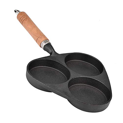 Egg Frying Pan 3 Mold Cast Iron Omelette Egg Burger Fried Egg Pot Pancake Pan Frying Pan Kitchen Cooking Tool