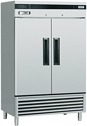 EQ Kitchen Line Stainless Steel Commercial 2-Door Standing Refrigerator, 48" L x 30" W x 83" H