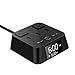 Alarm Clock Charger w/3 USB Ports 2 Outlets & 6ft Power Cord, UL Listed Charging Station Power Strip for Bedside,Home,Hotel,Office(4 Dimmer Brightness,Snooze, ON/OFF Switch,DST Time,Battery Backup)