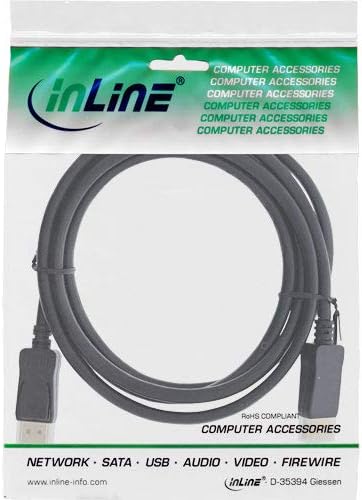 InLine® DisplayPort 1.4 Cable 8K4K Black Gold-Plated Contacts 5 m (17205P), 5m - Image 3