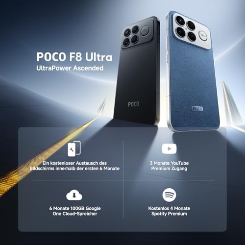 Poco F8 Ultra Handy, 12+256GB, 6500mAh, 50MP, Schwarz
