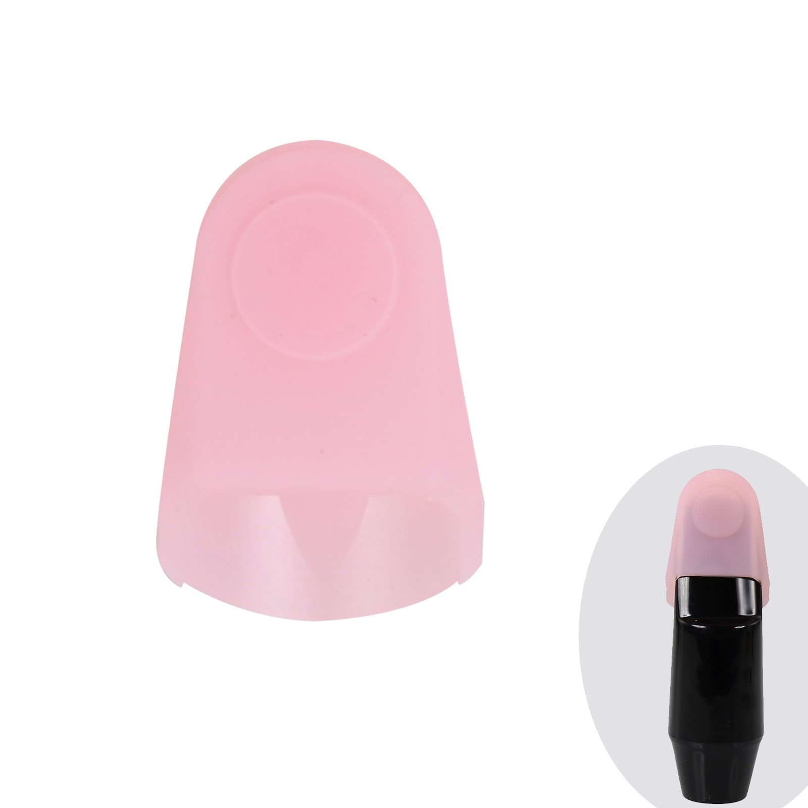 Silica Gel Mouthpiece Cap Durable Mouthpiece Protector for Soprano Saxophone Sax Mouthpiece Protective Cap(Pink)
